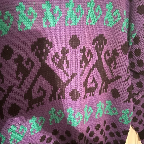 ❤️Knit sweater polka dot pattern purple black green - Picture 6 of 11